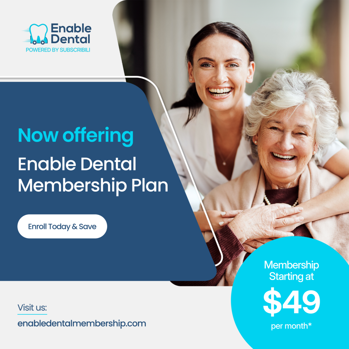 Exciting News from Enable Dental: Affordable Dental Care Through A Partnership with Subscribli